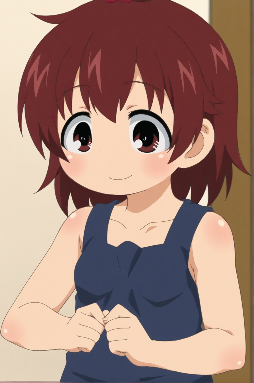 rating safe, Futaba Marui, upper body, light smile,  <lora:Mitsudomoe-Futaba_Marui-PDXL:0.8> <lora:sdxl_lightning_4step_lora.safetensors:1.0>