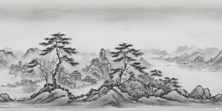 360panorama,<lora:山水-000001:1.2>,(sphere panorama:1.5),<lora:HMSG360å
¨æ¯XL-V1.0:0.8>,Chinese landscape,ink wash painting,monochrome,spherical panorama,white margins top and bottom,tranquil traditional scenery,serene mountains and rivers,classical pavilions,misty atmosphere,ink on rice paper effect,digital ink,subtle ink gradations,ultra-high resolution,pure natural beauty,ancient charm,360-degree panoramic view,harmonious natural elements,without modern elements,