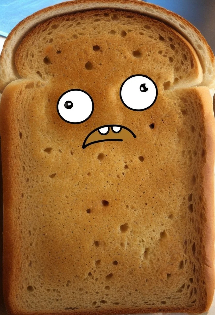 Angry load of bread with googly eyes,  Rage