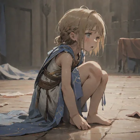 (( dirty )), depth of field, masterpiece, best quality,
fear, crying, giving up, ((emaciated)), ((grieving)), ((Exhausted)),
newbie little,
Girl gladiator ,
(Damaged cloth ),
full body,
<lora:more_details:0.5>
