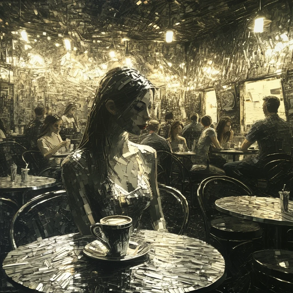 franglamex professional girl in a cafe in the background people at tables made of metal, high details and very detailed, cinematic, professional light<lora:franglamex:1>