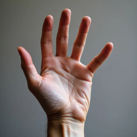 A photo of a hand
