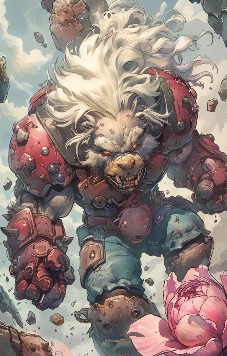 masterpiece,best quality,<lora:tbh297-sdxl:0.9>,illustration,style of Joe Madureira decaying peonies