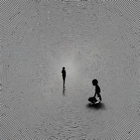 a person in tunnel , black and white line <lora:neg4all_bdsqlsz_xl_V6:1> <lora:SDXL_black_and_white_line_Sa_May:1>