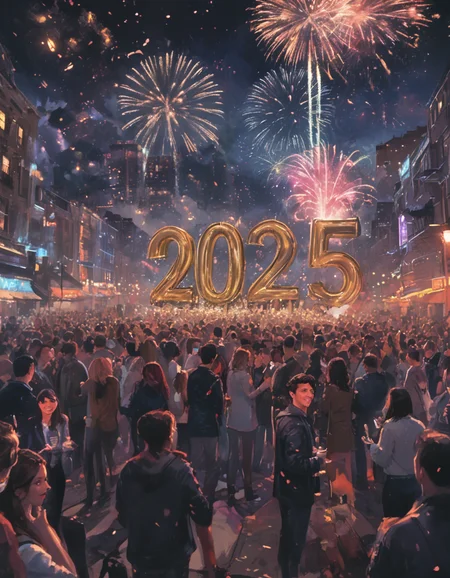 positiv Clip L:
    A vibrant New Yearâs Eve 2025 celebration scene, with fireworks lighting up the night sky in vivid colors, a cheerful crowd gathered in a festive urban square, people holding sparkling champagne glasses, '2025' displayed in glowing letters, a joyful and optimistic atmosphere, ultra-detailed 3D cartoon style, with dynamic lighting and a polished festive aesthetic
positiv Clip G:
    A vibrant New Yearâs Eve 2025 celebration scene, with fireworks lighting up the night sky in vivid colors, a cheerful crowd gathered in a festive urban square, people holding sparkling champagne glasses, '2025' displayed in glowing letters, a joyful and optimistic atmosphere, ultra-detailed 3D cartoon style, with dynamic lighting and a polished festive aesthetic