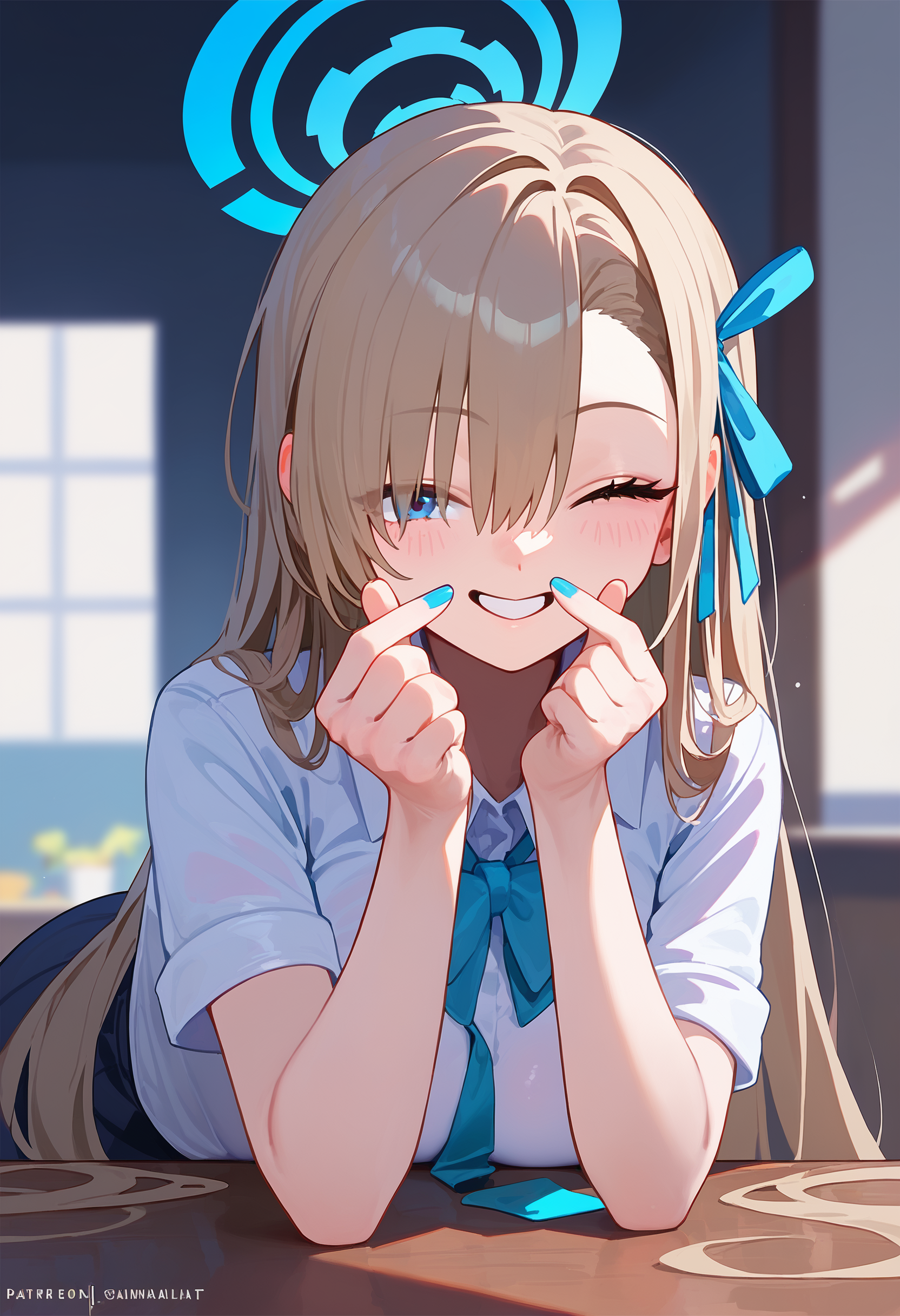 score_9, score_8_up, score_7_up, finger heart, 1girl, asuna \(blue archive\), leaning forward, one eye closed, smile
<lora:finger_heart_korean_retry_1:1>