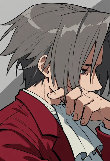 masterpiece, best quality, absurdres, very aesthetic, highres, very awa,
odyk, jaggy lines, 1boy, miles edgeworth, sad,
<lora:odyk:0.8>