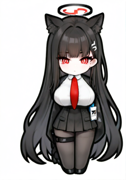 rio_\(blue_archive\), rimworld, (chibi:1.2),  straight-on, 1girl, breasts, solo, full body, transparent background, white background, simple background  <lora:rimworld2-000090:1>