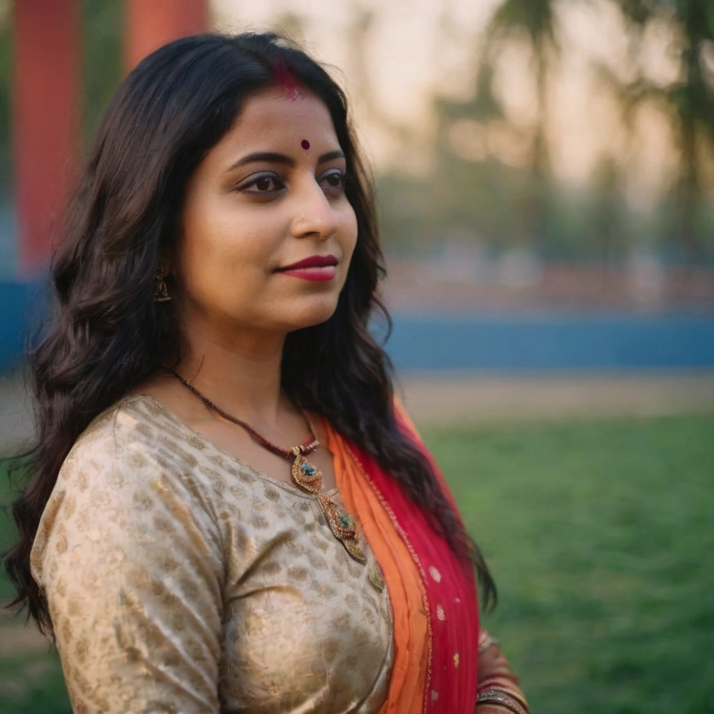 cinematic photo portrait of Ritu woman. 35mm photograph, film, bokeh, professional, 4k, highly detailed