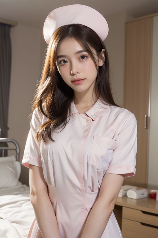 (nurse, nurse uniform:1.477), shiny skin, slim body, ((small breasts)) Asian woman, Japanese woman, (cheek poking), ((narrow waist)), (wide hips), hospital bed, pov, photo,  stethoscope, (pink lingerie:0.8), pale skin, 1girl, ultra high res, realistic photorealistic, ultra-detailed, finely detailed, high resolution, perfect dynamic composition, (perfect eyes), (detailed eyes), solid circle eyes, ccurate, sparkling eyes, (clean eyes), anatomically correct, super detail, textured skin, extremely detailed face and eyes, detailed facial features, ((perfect face))