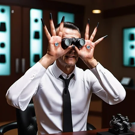 PaleMan1024, a man, full body, with hands in front of his face, optical test at the doctor, detailed eyes, highly detailed, photography, ultra sharp, film, bokeh, professional, 4k <lora:add-detail-xl:1.5> <lora:PaleMan1024:0.8>