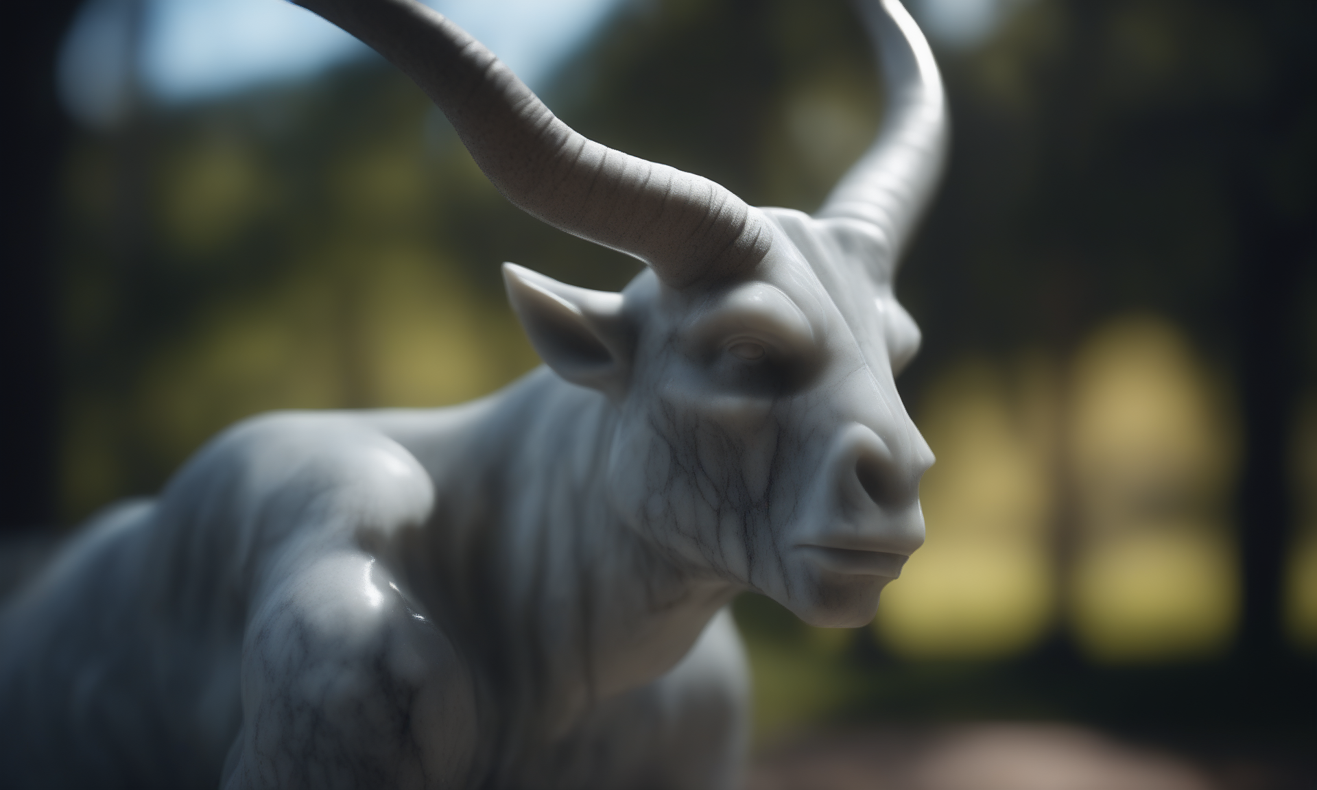 cinematic film still <lora:marblecarvingcd_xl-000006:0.6>,a handmade model of a monster with horns made of (marblecarvingcd_xl,marble statue,crack:1.3,shiny:1.3) in park,marblecarvingcd_xl skin,marblecarvingcd_xl hair,no humans,female focus,tilt-shift,outdoors,on lawn,still life,looking at viewer . shallow depth of field, vignette, highly detailed, high budget, bokeh, cinemascope, moody, epic, gorgeous, film grain, grainy, 8K, HDR, UHD, masterpiece, best quality, highly detailed, high resolution, finely detail, extremely detailed, ultra detailed, wallpaper