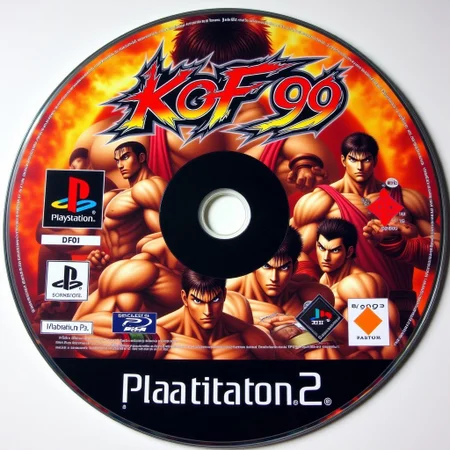 Ps2 cover disk, a Text title "KOF 98",