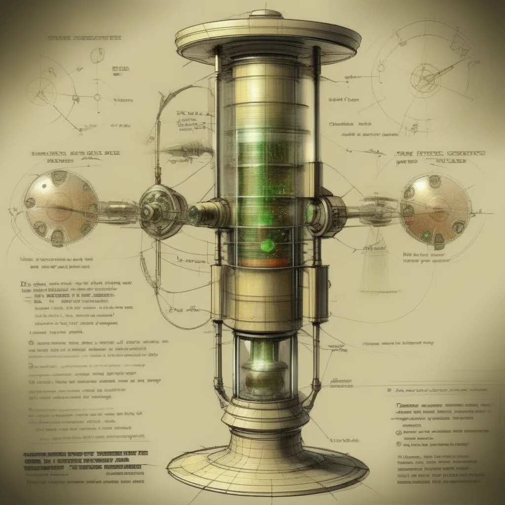 futscribe futuristic particle generator, time machine technical sketch<lora:futscribe:1>