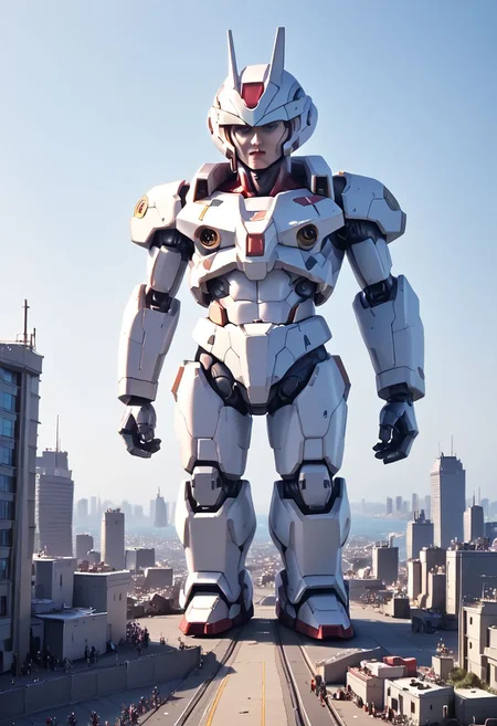 score_9_up, score_9, score_8_up, score_7_up, BREAK digital art, (masterpiece, best quality, ultra_detailed, highres, absurdres:1.2), realistic,
1mech, macro, cityscape, standing on hind legs, full-body, mecha, science fiction,chibi gundam