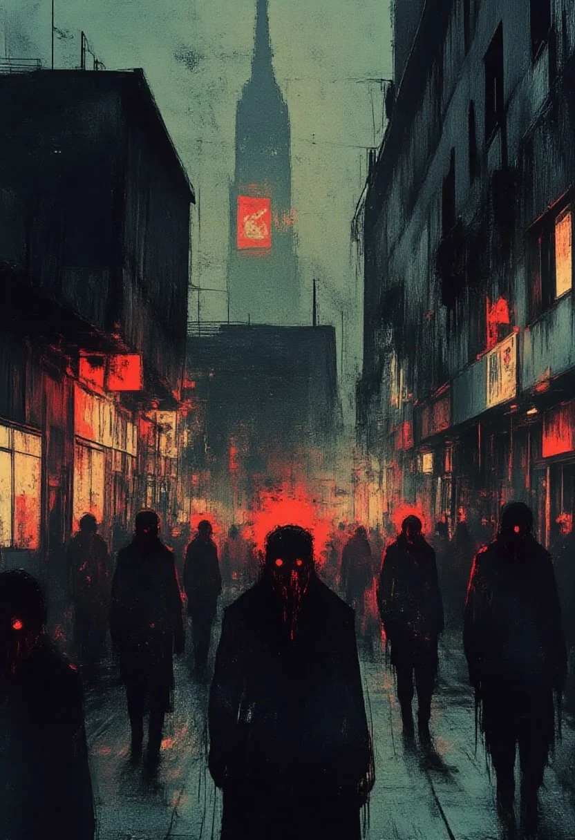 by Alexander Rostov,A gritty, neo-noir cityscape at dusk, inspired by the dark, gritty aesthetic of Disco Elysium, with crumbling buildings, flickering streetlights, and a sense of foreboding mystery, reminiscent of a worn, dog-eared detective novel, where the lines between reality and delusion blur, and the city seems to be a character in its own right, with a rich, muted color palette and intricate textures that evoke the sense of a world worn down by time and corruption.