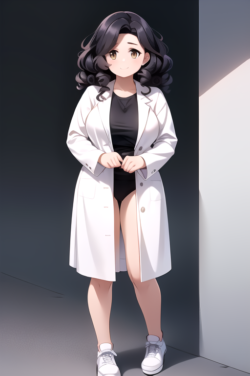 (masterpiece:1.4), high quality, high definition, sharp focus, detailed clothes, detailed body, detailed face, anime, best quality, 4k, 8k, absurd resolution, intricate detail, detailed hands, detailed eyes, animation, illustration, highly detailed, highres, extremely detailed, <lora:ETO_OCC002:0.7> ETO_OCC, black hair, (curly hair:1.5), long hair, thick eyebrows, <lora:hyperdenoiser_v090:0.6>, (looking at viewer:1.6), (plump), (curvy), (thick), (hazel eyes:1.3), (parted bangs:1.4), smiling, <lora:ETO_OC:0.2> ETO-OC, <lora:sensualface_type1:0.6>, seductive smile,  <lora:perfetfingers:1>, prettify, OverallDetail, Illust-InstaFilter, hotify, edgQuality, Earth-QualityPos, BodyPositive, Best_QualityPos, ice skating, dutch angle, 1girl, breasts, skindentation, <lora:hyperrefiner_v090:0.6>, (full body), <lora:LabCoat-000007:1> (lab coat), (open lab coat),