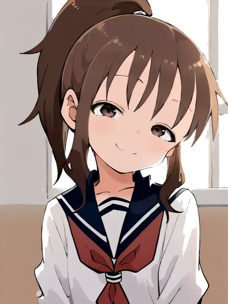 score_9,score_8_up,score_7_up,score_anime,<lora:yamamoto-mix-lyco-pony-v1:0.7>,front view,portrait,1girl,<lora:Takagawa-Sumire_v1:1>,Takagawa Sumire,brown hair,high ponytail,brown eyes,school_uniform,serafuku,red_neckerchief,seductive_smile,classroom,