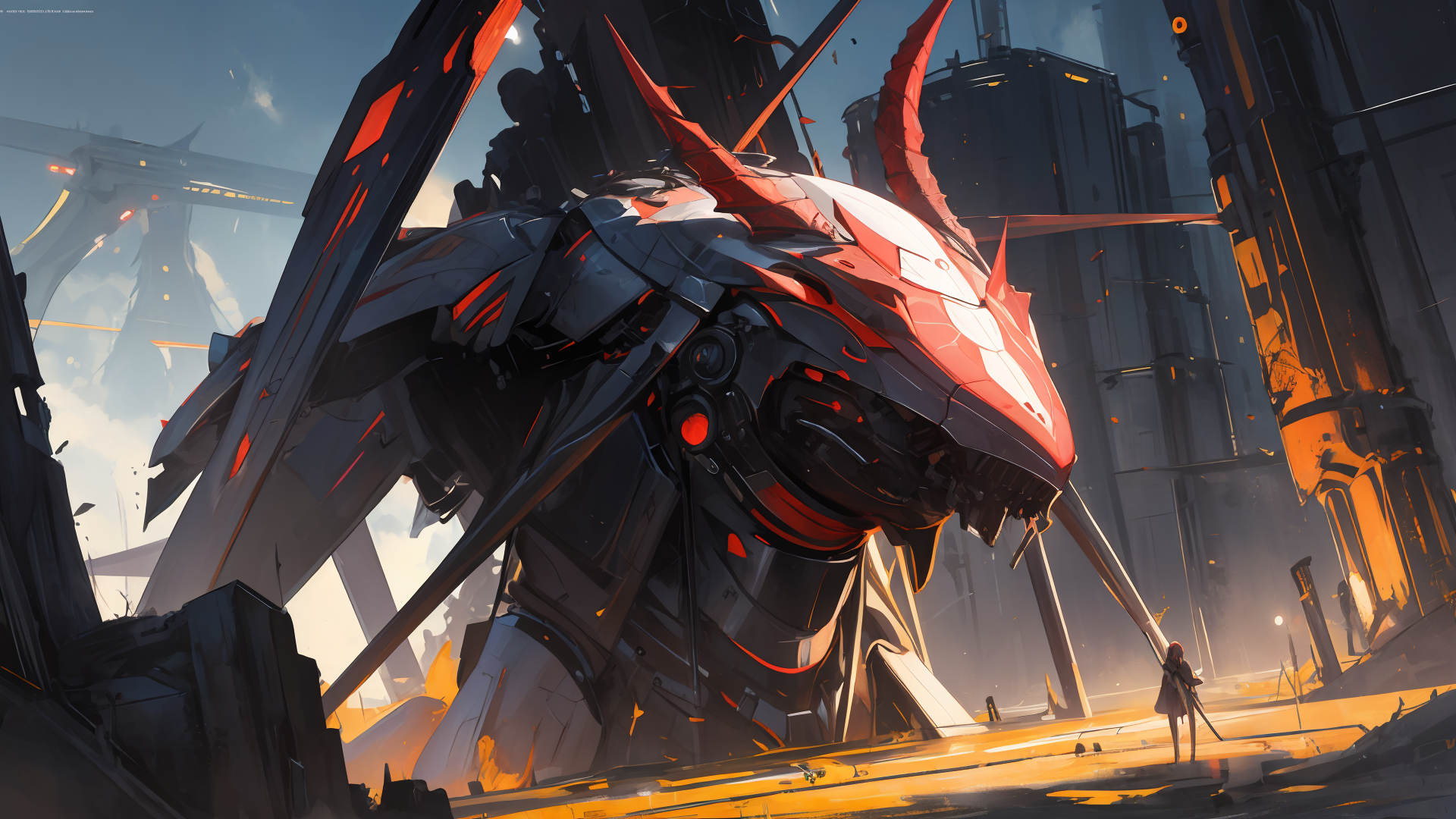 anime woman,horns, sci-fi, masterpiece, oil:paint,<lora:sakuemonq:0.8> <lora:intricate_details:1.4> intricate_details_xl
