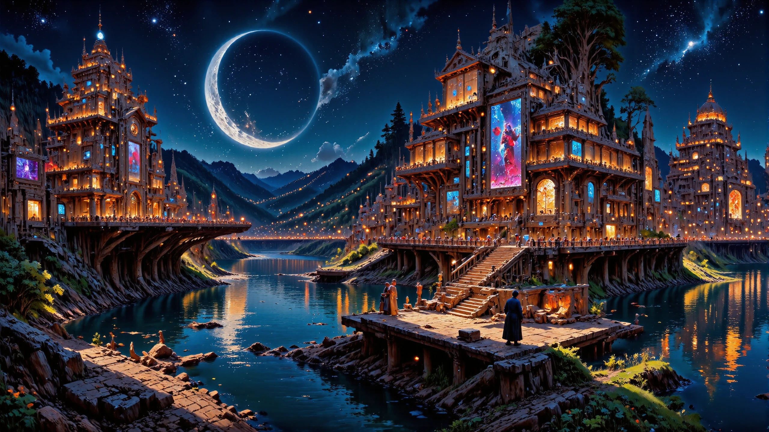 (floating city),  beautiful Martiniquais fantasy landscape,  bright luminous night, woman, intricate, very detailed, sharp, colorful, <lora:Hand v2:1> <lora:Anti-Blur:1> <lora:Insane Detail Slider:0.5>   <lora:Flux.1_Turbo_Detailer:0.6> <lora:flux-photo-transparent_Alpha_1.0:0.8> <lora:flux.1_lora_flyway_Epic-detail_v2:0.6> <lora:Painterly01b_CE_FLUX_AIT:0.8> pntrlyCE_style, <lora:VividlySurreal:0.8>  <lora:FluxMythP0rtr4itStyle:0.8> mythp0rt