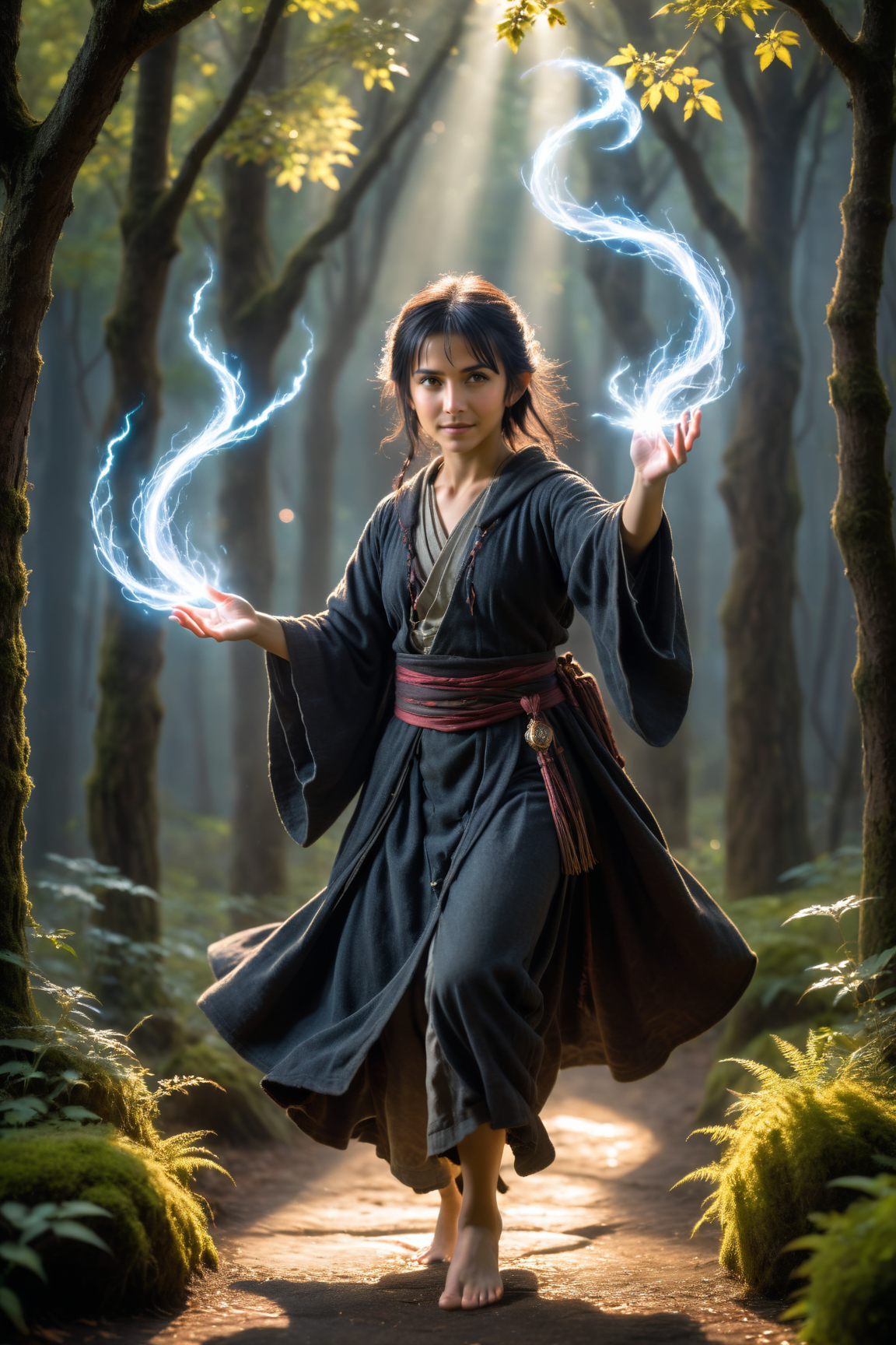 by  Don Jacobson  and  Mark Keathley  in the style of  Tsutomu Nihei  ,   casting a spell, radiant, fanciful  , full body length, cinematic  <lora:more_art:0.30><lora:clothing_slider:2.00><lora:great_lighting:1.30><lora:aesthetic:1.15><lora:photorealistic_portrait:1.25><lora:RMSDXL_Enhance:0.45><lora:RMSDXL_Creative:0.35><lora:RMSDXL_Photo:0.45><lora:RMSDXL_Darkness_Cinema:0.50><lora:XDetail_heavy:0.45><lora:perfect_eyes:0.15><lora:perfect_hands:0.15><lora:midjourney:-0.15><lora:looking_at_viewer:0.75><lora:dpo:0.25>