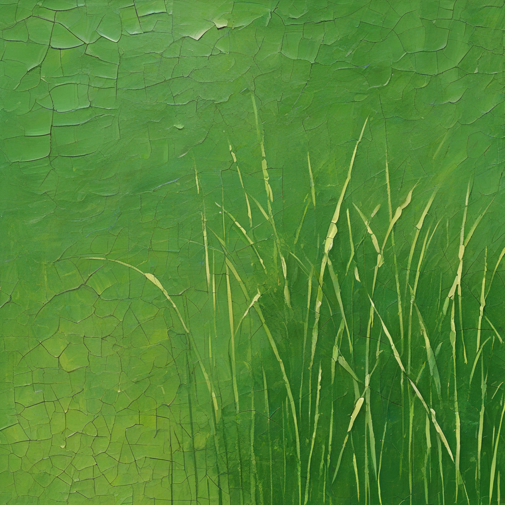 <lora:Bosch_Creatures-000010:0.4>, painting of grass, cracked paint texture