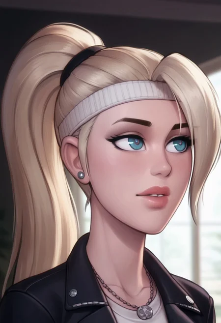 score_9, score_8_up, score_7_up, score_6_up, PRSNL_3_1, uncensored, pupils black dots, lips,
upper body,
MKSonya, 1girl, blonde hair, ponytail, blue eyes, long hair