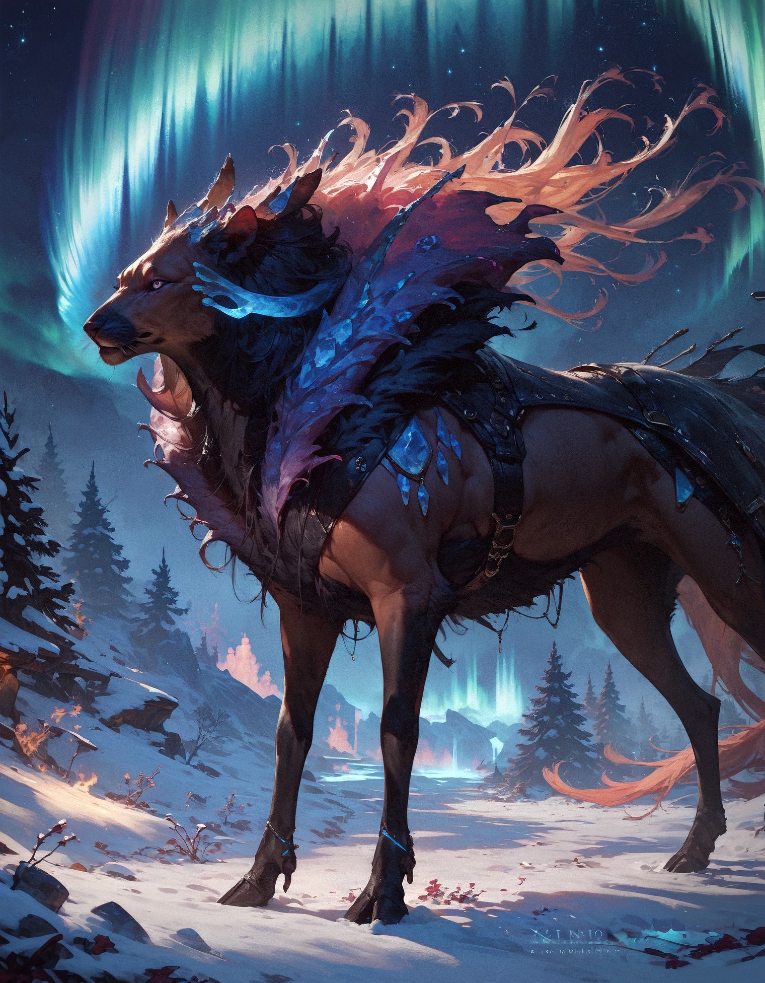 score_9, score_8_up, score_7_up,  (1girl:1.2), woman, full body, Eskimo, fur clothes, leather clothing, starry night, aurora, snow, ice,  <lora:pony/twilight_style:0.8> concept art, realistic, <lora:pony/expressiveh:0.8> expressiveh,