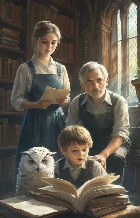 masterpiece,best quality,<lora:tbh44-sdxl:0.9>,illustration, portrait of family