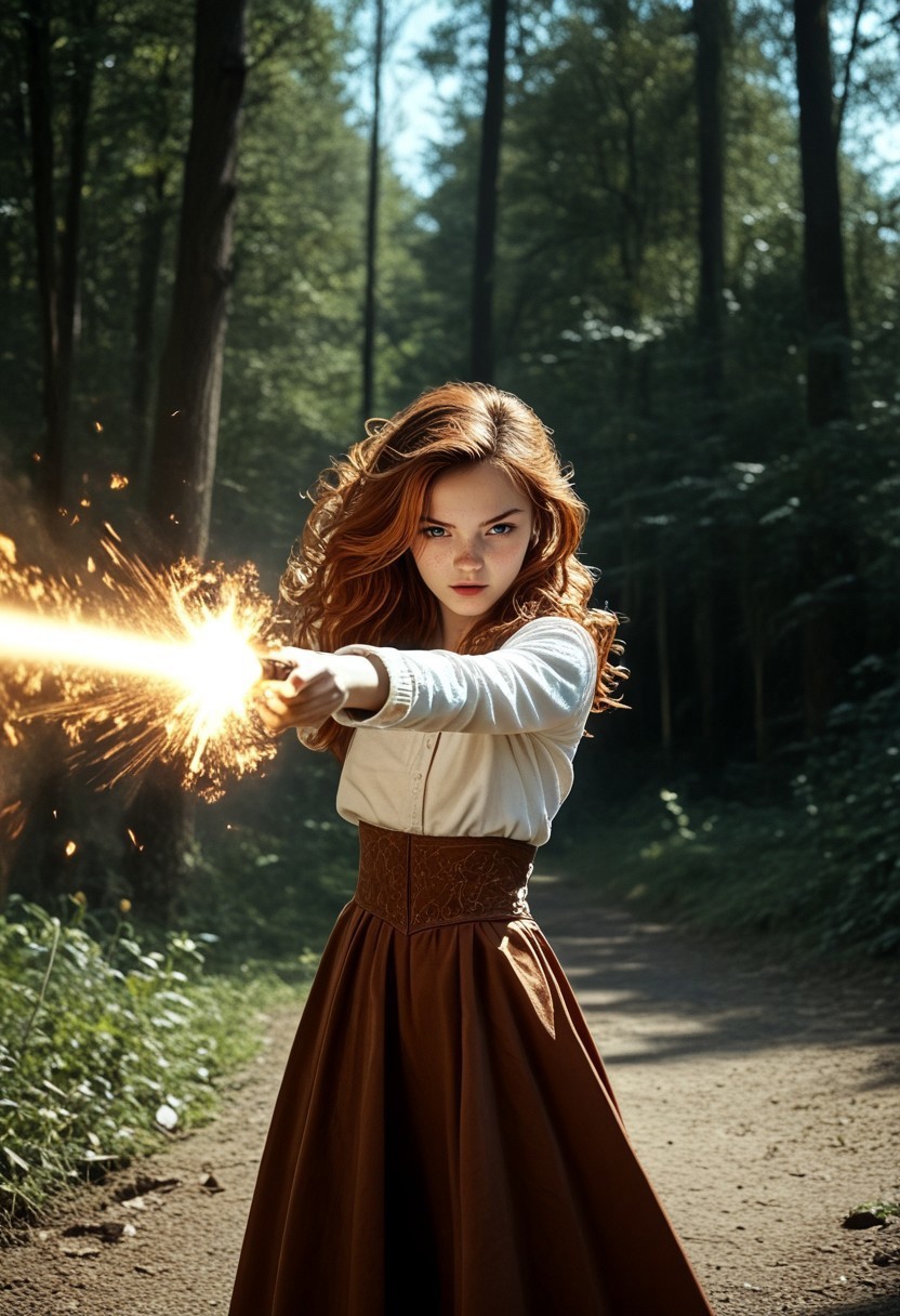 (((score_9, score_8_up, score_7_up))), ((( highly detailed, masterpiece, perfect, detailed, hd, )))
,
((( Alinamb, freckles, wavy hair, Ginger hair, skinny, narrow waist )))
,
((( 1girl, solo )))
,
((( Magbeamb, firing )))
,
((( Wood ))) 
,
(((  )))
,
(( ))
,
((( )))
,
()