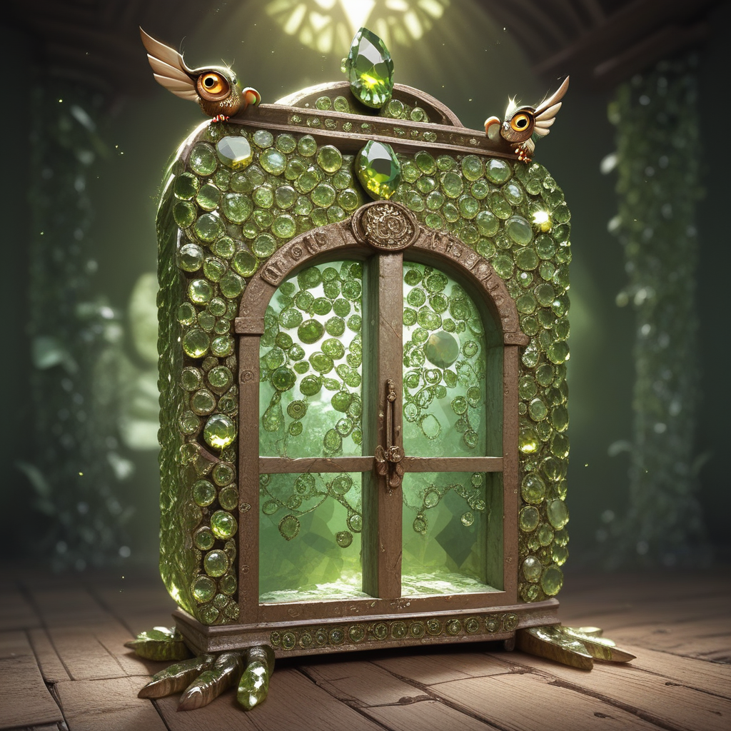 embedding:lazyup, owl made of hud_per1d0t_wrld, green gemstone, crystal, gem, shiny, perched in an ancient library with crystal bookshelves and glowing runes, scholarly ambiance, warm golden hour lighting, intricate carvings <lora:hud_per1d0t_wrld_XLP:1.0000000000000002> <lora:TrendCraft_The_Peoples_Style_Detailer-v2.0A-3_13_2025-PonyXL:0.4000000000000001>