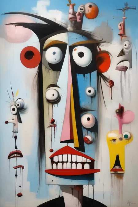 <lora:George Condo Style:1>George Condo Style - George Condo painting