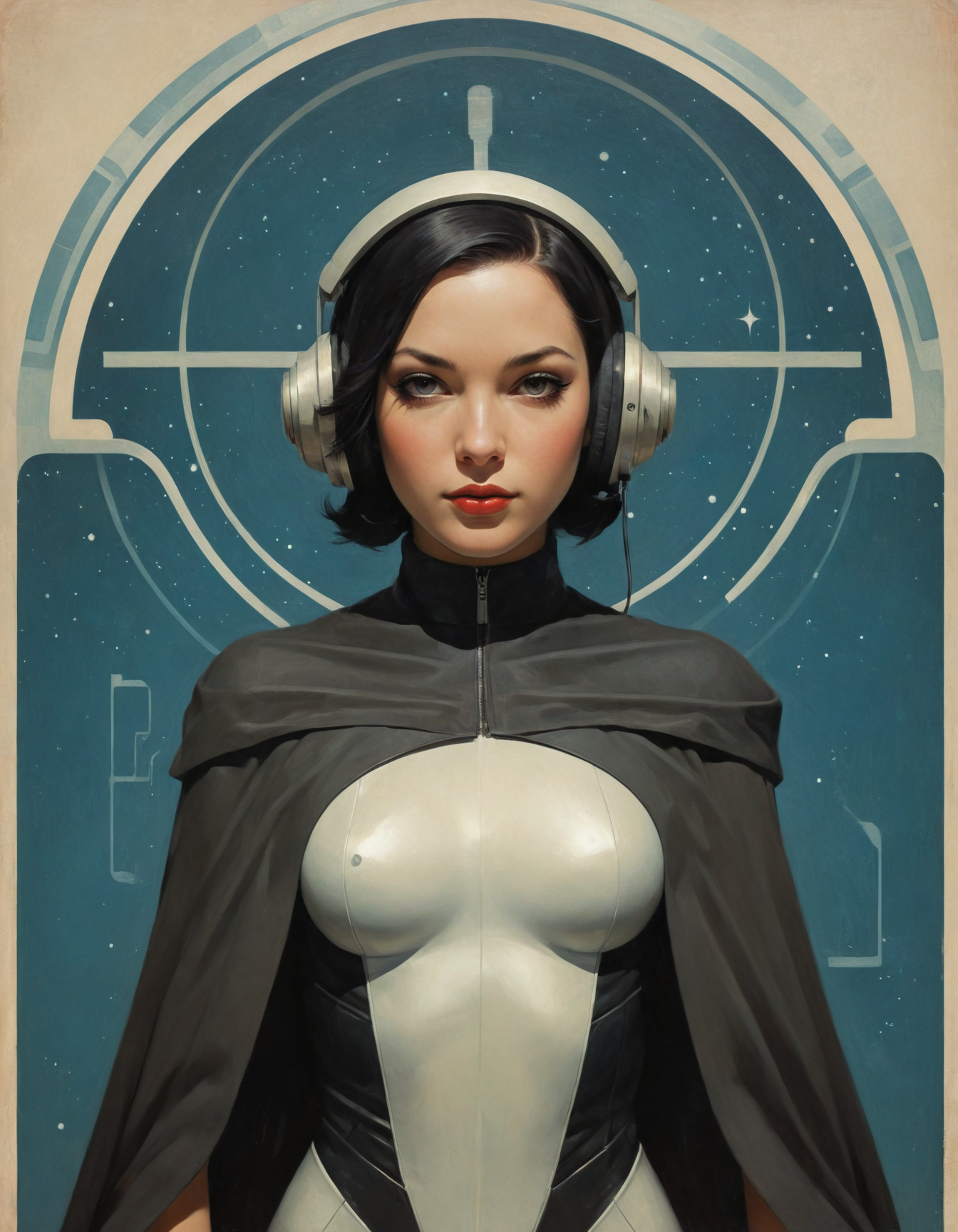 by Aaron Jasinski  and Adam Hughes, (retro futurism , digital art but extremely beautiful:1.4), (intricate details, masterpiece, best quality:1.4) ,
Digital art, concept art, illustrative, painterly, matte painting, highly detailed, digital art, , looking at viewer, dynamic pose
<lora:add-detail-xl:1> <lora:xl_more_art-full_v1:0.5>  <lora:NicolaSamori:0.5> in the style of nicola samori <lora:looking_at_viewer:2>