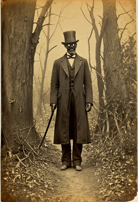 antique photo, nameless one, style of horror novel