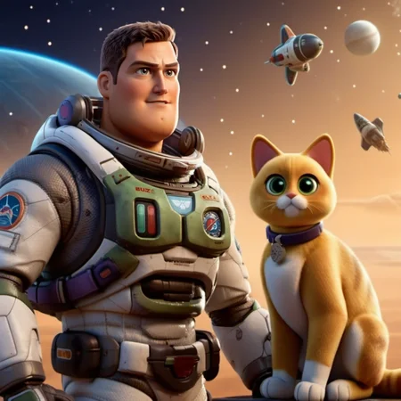 Buzz1024, an man astronaut with a cat, spaceship, space, stars, galaxy, highly detailed , ultra sharp, photograph, film, bokeh, professional, 4k, highly detailed   <lora:add-detail-xl:1.5> <lora:Buzz1024:0.8>