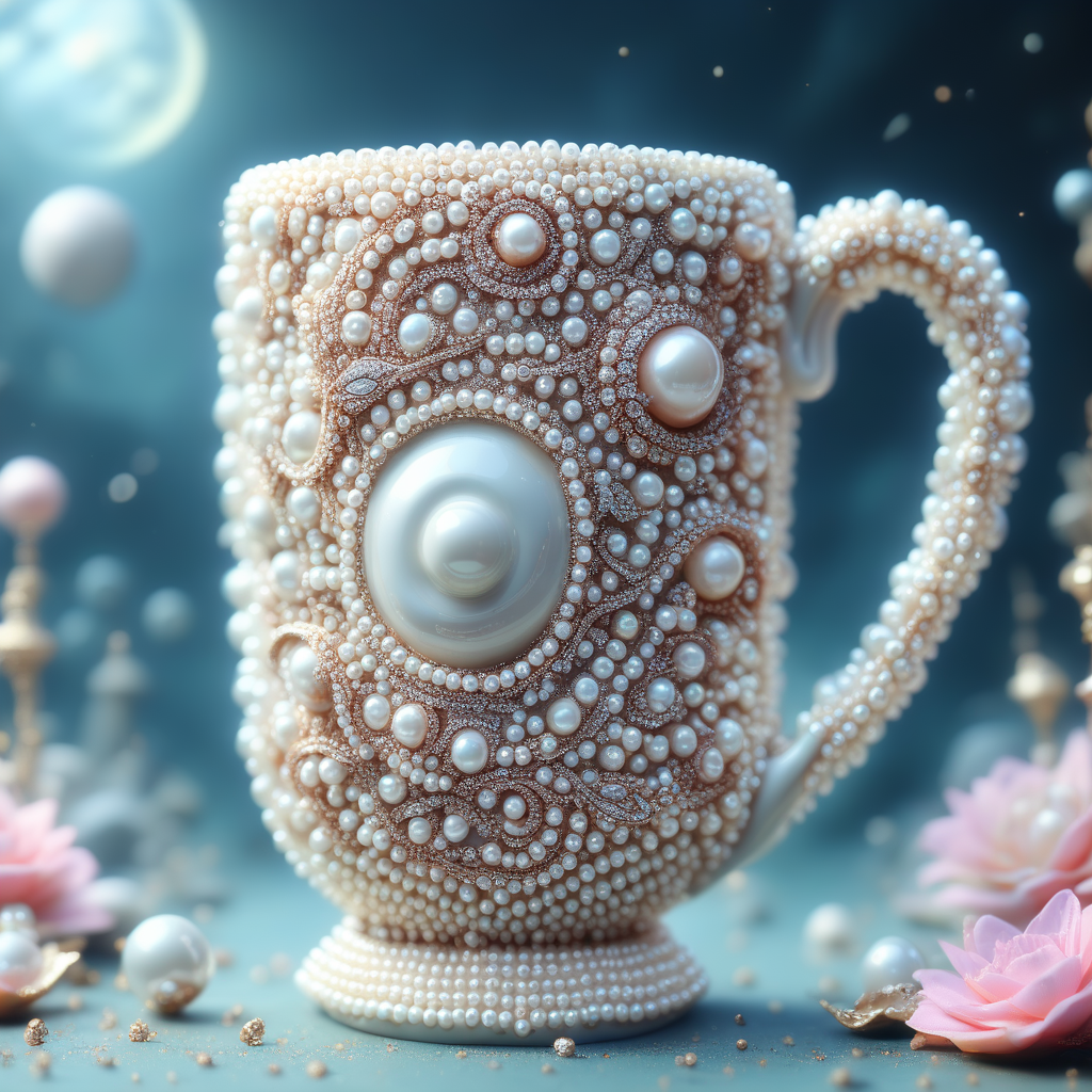 Ornate Pearls and Crystals, coffee mug