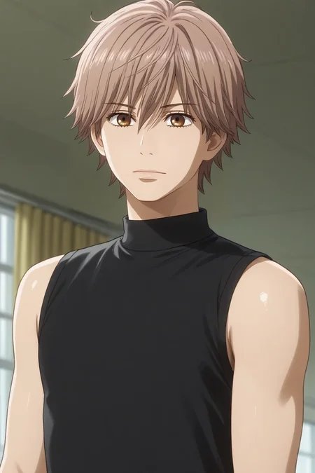 score_9, score_8_up, score_7_up, , rating_safe, intricate details, (3d:0.4), , , 1boy, solo, male focus, <lora:taichi_mashima_pony:0.92>, taichi_mashima, brown hair, brown eyes, short hair, bangs, hair between eyes, , sleeveless shirt,, <lora:sdxl_lightning_8step_lora:1>