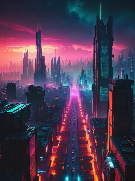 long view through sci-fi city, art inspired by matrix and Blade runner movie, cityscape high in the skies, dense dystopian atmospheric haze, neon light, <lora:add-detail-xl:0.8>