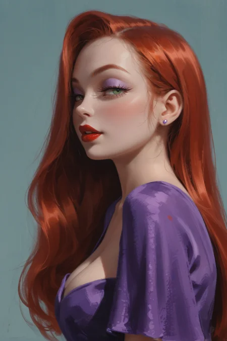 1girl_Jessica Rabbit,portrait,upper body,
<lora:sdxl_lightning_8step_lora:1>,
hyper-Detailed, masterpiece, best Quality,film Grain, score_9, score_8_up, score_7_up,