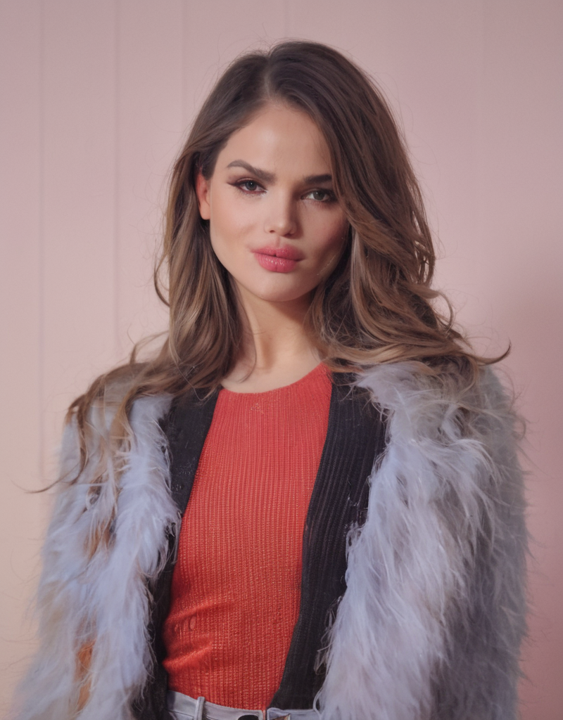 score_9, score_8_up, score_7_up,score_6_up, eiza,1girl, solo, long brown hair, looking_at_viewer, posing, fashion model,  zPDXL  <lora:eiza_pxl_ever-000014:1>