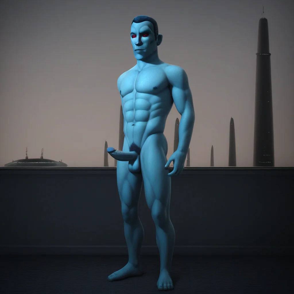 Thrawn, 1boy, blue skin, solo, male focus, colored skin, alien, red eyes, pubic hair, completely nude, abs, penis, balls, standing, score_9, score_8_up, score_7_up, score_6_up <lora:vinceteaa_020_04v2-step00000400r:1> good face, good eyes, looking at viewer, full body, standing,
