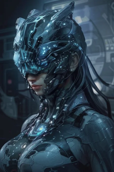 ((Best quality)),((masterpiece)),(highly detailed:1.3),(at distance, cowboy shot:1.5),3D,rfktr_technotrex,beautiful cyberpunk woman with voluminous hair,(wearing head-mounted display that is chunky and hi-tech:1.2),hacking a computer terminal,computer servers,LCD screens,fibre optic cables,corporate logos,HDR (High Dynamic Range),Ray Tracing,NVIDIA RTX,Super-Resolution,Unreal 5,Subsurface scattering,PBR Texturing,Post-processing,Anisotropic Filtering,Depth-of-field,Maximum clarity and sharpness,Multi-layered textures,Albedo and Specular maps,Surface shading,Accurate simulation of light-material interaction,Perfect proportions,Octane Render,Two-tone lighting,Low ISO,White balance,Rule of thirds,Wide aperature,8K RAW,Efficient Sub-Pixel,sub-pixel convolution,luminescent particles,light scattering,Tyndall effect,<lora:circrex:0.75>,
<lora:Concept_-_Hella-sthetic_v2:0.7>,, intricate, elegant, highly detailed, symmetry, magical atmosphere, sharp focus, majestic, very coherent, radiant, advanced, cinematic, artistic, fine detail, winning, beautiful, stunning, dramatic light, designed, rich deep colors, perfect professional background, ambient, tailored set composition