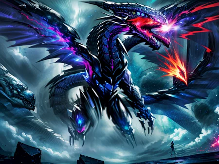 one dragon girl,roaring in the new york city,destroyed,broken,starry sky,woth fire,official art,unity 8k wallpaper,ultra_detailed,beatiful and aesthetic,beautiful,masterpiece,best quality,8k,insane detail,hyper detailed,hyper quality,high detailed,ultra detailed,,,,,<lora:add_detail:1>,<lora:Dragon:1>,<lora:SyFyEye1_XL_v1.0:1>,<lora:LCM_LoRA_Weights_SD15:1>