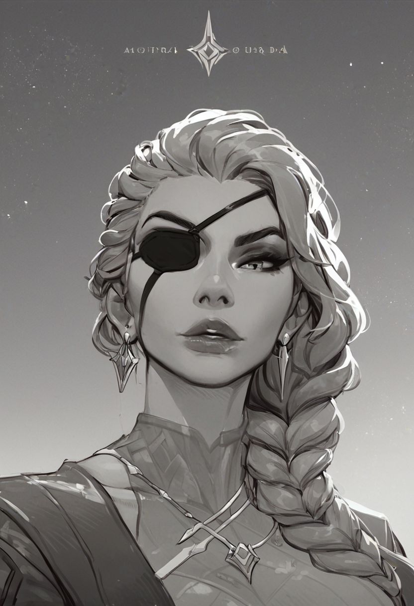 score_9, score_8_up, score_7_up, score_6_up, score_5_up, score_4_up, ,(8k uhd, masterpiece, best quality, high quality, absurdres, ultra-detailed), Samira, League of Legends, FEMALE, WOMAN, eyepatch