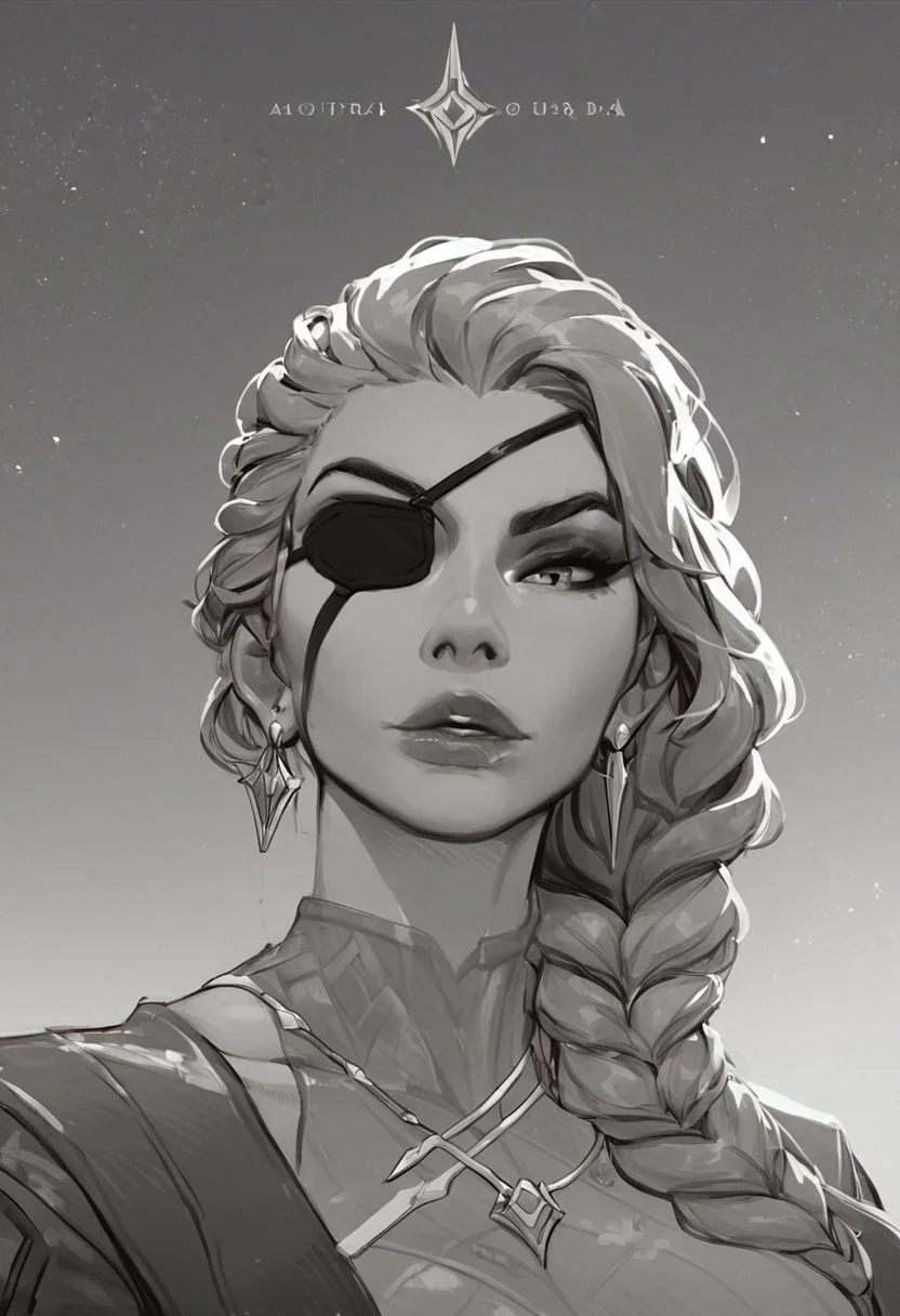 score_9, score_8_up, score_7_up, score_6_up, score_5_up, score_4_up, ,(8k uhd, masterpiece, best quality, high quality, absurdres, ultra-detailed), Samira, League of Legends, FEMALE, WOMAN, eyepatch