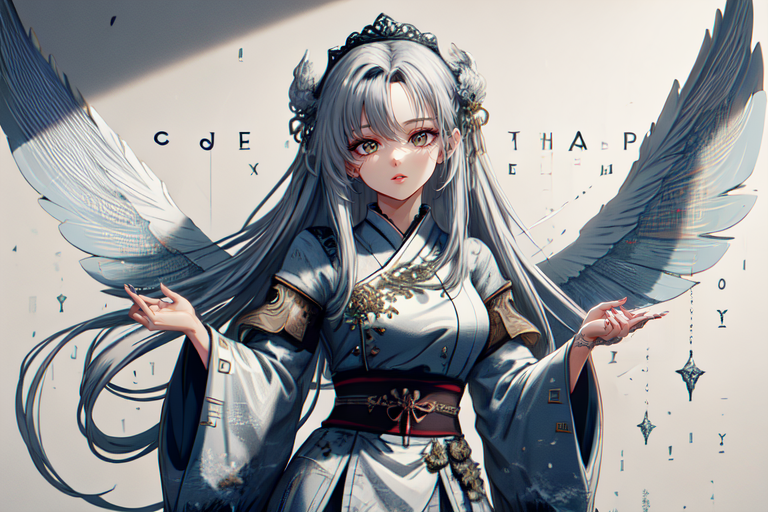 highly insanely detailed, masterpiece, top quality, best quality, highres, 4k, 8k, RAW photo, (very aesthetic, beautiful and aesthetic),  
(code_style,codestyle),english text,japanese text, 
<lora:CodeStyle (half generic class)_564920:1>, 
(1girl:1.3), 1other, 
divine white background,âââ