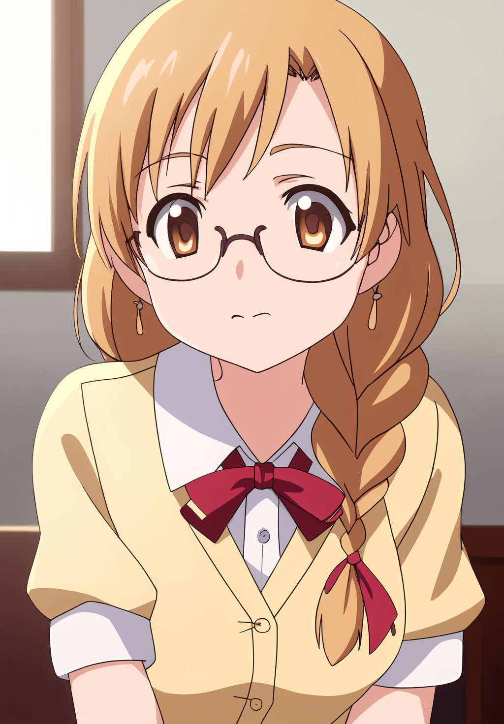 <lora:Kirie_Sakurame:0.8>, (masterpiece, best quality,perfect lighting), Kirie_Sakurame, 1girl, solo, dynamic pose, portrait, braid, school uniform,