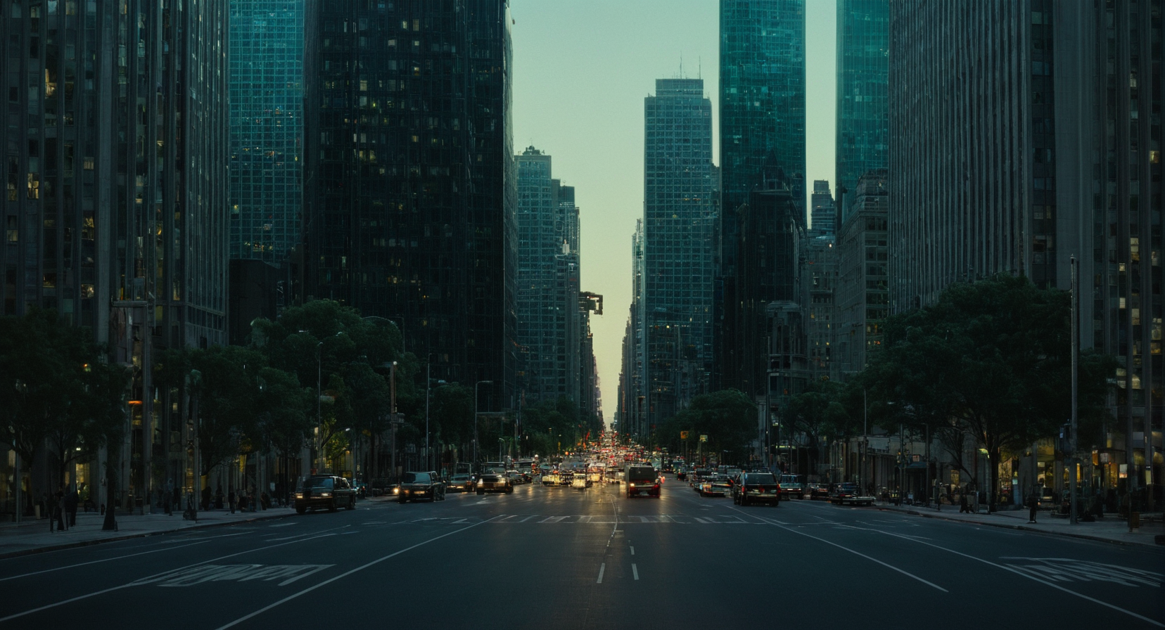 cinematic film still of  <lora:Ron Fricke style:1>
a city street with a lot of traffic and tall buildings,outdoors,sky,tree,no humans,night,ground vehicle,building,scenery,motor vehicle,city,sign,car,road,cityscape,lamppost,street,skyscraper,real world location , realistic, realism, movie still, film grain, kodak film, film contrast, film color, cinematography, documentary, photography, 70 mm film, 65 mm film, Todd-AO, Todd-AO 35, 8K resolution, Ron Fricke film director style, Ron Fricke film directing style, Ron Fricke style, shallow depth of field, vignette, highly detailed, high budget, bokeh, cinemascope, moody, epic, gorgeous, film grain, grainy