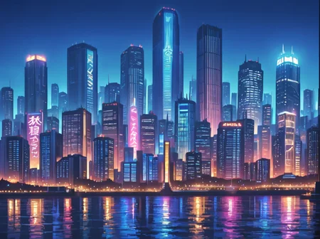 score_9, score_8_up, score_7_up,,source_amime, BREAK <lora:gits95environment:0.6>,
gits95, , no humans, scenery, skyscraper, building, city, night, cityscape, city lights, light, sky