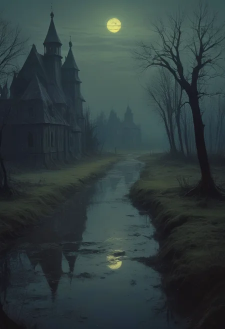 lovecraftian gothic landscape, (night), darkness
<lora:Andrei Tarkovsky Style:1> Andrei Tarkovsky Style page